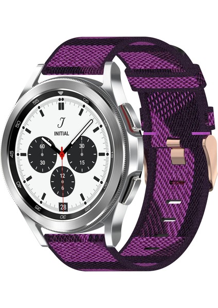 Samsung Galaxy Watch 4 Classic 42 mm. 20 mm. Naylon Dokuma Gözetleme Band (Mor) (Yurt Dışından)