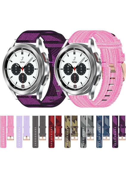Samsung Galaxy Watch 4 Classic 42 mm. 20 mm. Naylon Dokuma Gözetleme Band (Mor) (Yurt Dışından)