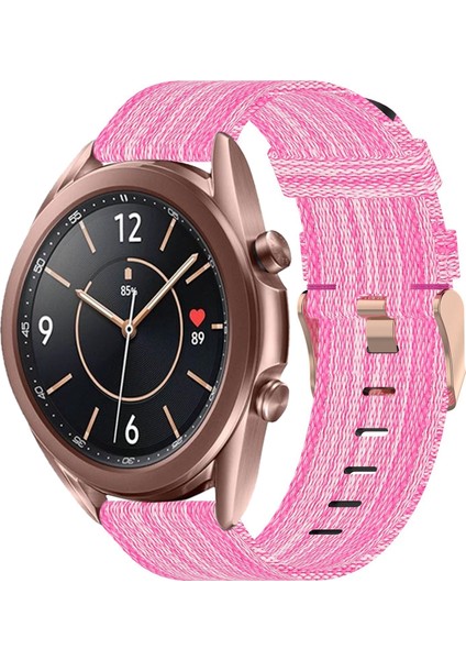 Samsung Galaxy Saat 3 İçin 41 mm. 20 mm. Naylon Dokuma Saat Bandı - Pembe (Yurt Dışından)