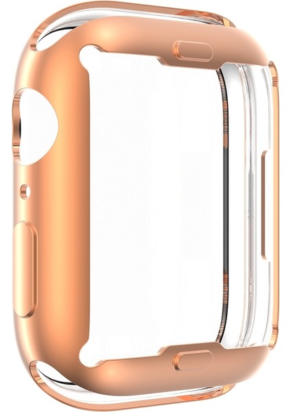 Darbeye Dayanıklı Tpu Herşey Dahil Elektrolizle Koruyucu Kılıf Apple Watch Series 7 45 mm. (Gül Altın) (Yurt Dışından)