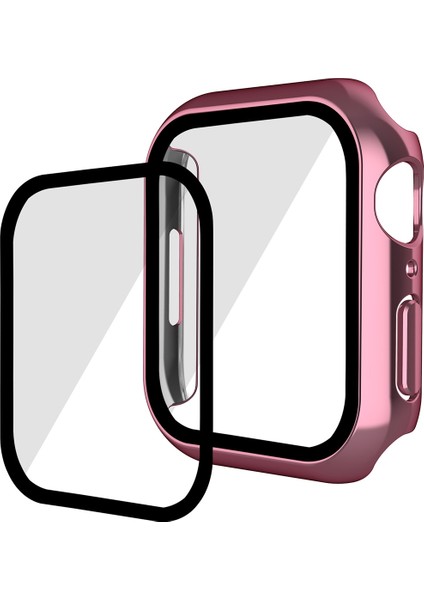 Apple Watch Serisi 7 41 mm. Enkay Hat-Prens 2 1 Adet Çerçeve + 9 H Temperli Cam Kılıf (Pembe) (Yurt Dışından)