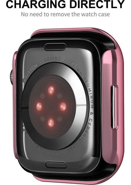 Apple Watch Serisi 7 41 mm. Enkay Hat-Prens 2 1 Adet Çerçeve + 9 H Temperli Cam Kılıf (Pembe) (Yurt Dışından) modelleri