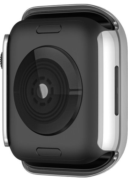 Galvanik Pc Çift Satırlar Elmas Koruyucu Kılıf Apple Watch Series 7 41 mm. (Gümüş) (Yurt Dışından)