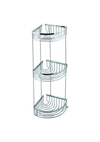 Üçlü Süngerlik Duş Rafı Paslanmaz Pirinç 140109029