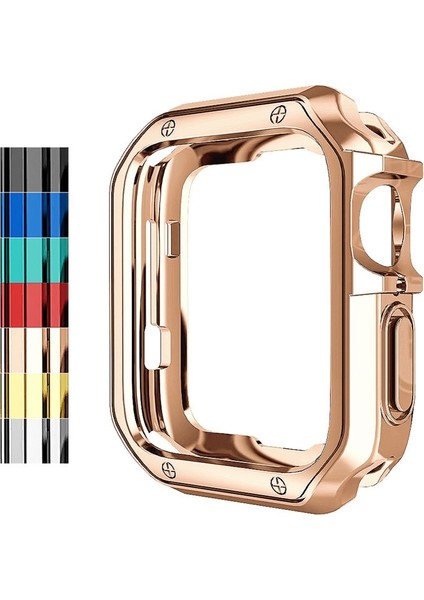 Anti-Güz Geliştirme Tpu İzle Koruyucu Kılıf Apple 1/2/3/4/5/6/7 / Se 42 mm. / 44 mm. / 45 mm. (Gül Altın) (Yurt Dışından)