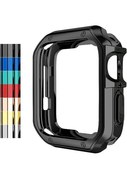 Anti-Güz Geliştirme Tpu İzle Koruyucu Kılıf Apple 1/2/3/4/5/6/7 / Se 42 mm. / 44 mm. / 45 mm. (Siyah) (Yurt Dışından)