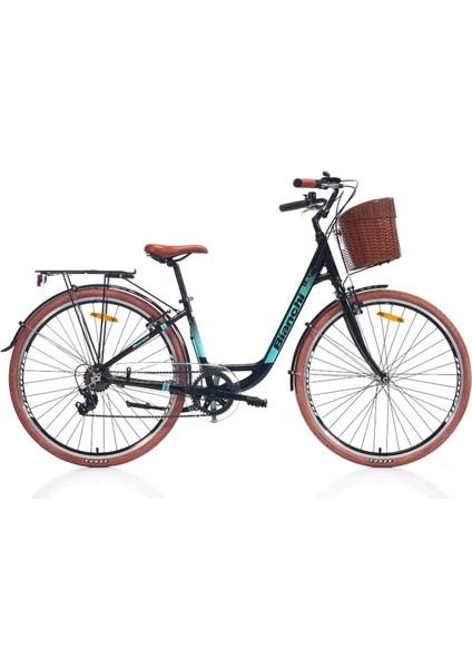 C281 28 Jant 42 cm 7 Vites V-Fren Şehir Bisikleti YS728 - Black-Celeste