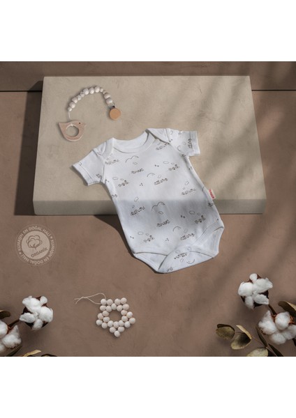 Tiffany Baby Kısa Kol Zıbın Ekru 4008