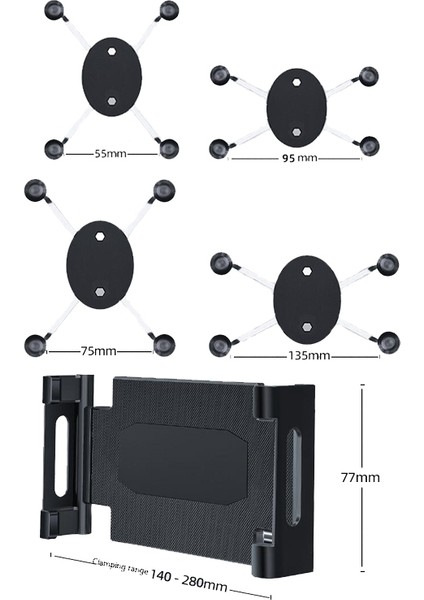 Kavisli Yapışkan Araba Enstrüman Masa Braketi Araba Cep Telefonu Braketi Plastik Kelepçe Kol Stil: Büyük 4 Pençe (Yurt Dışından) modelleri