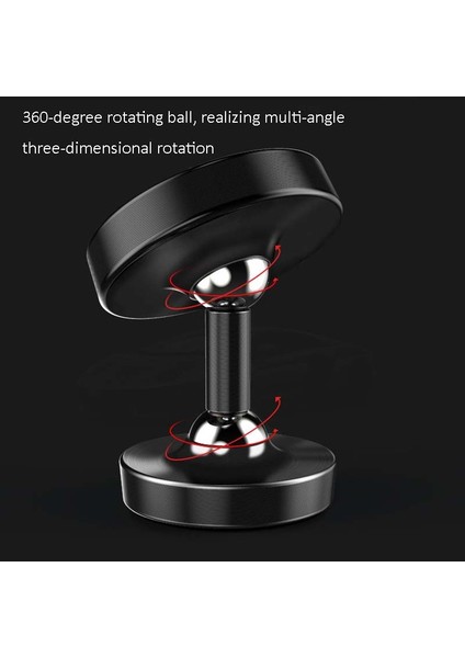 3 Adet Araba Telefonu Tutucu Alaşım Manyetik Evrensel Çift Top Dönen Araba Telefonu Tutucu Mat Siyah (Yurt Dışından) modelleri