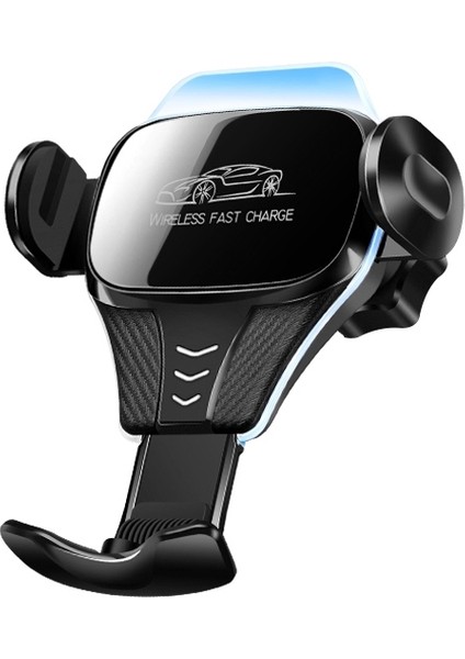 Araba Hava Çıkış Indüksiyon Yerçekimi Telefon Kablosuz Şarj Tutucu (Siyah) (Yurt Dışından)
