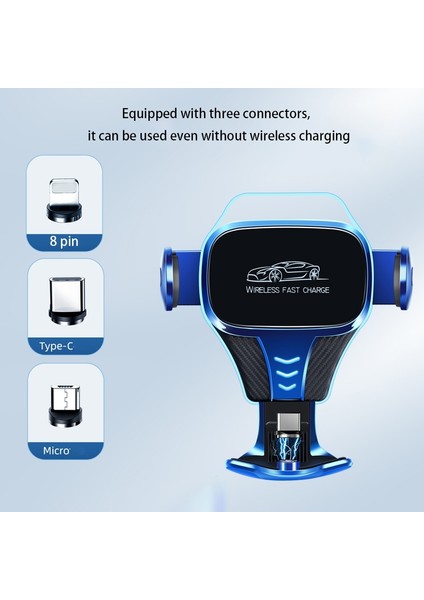 Araba Hava Çıkış Indüksiyon Yerçekimi Telefon Kablosuz Şarj Tutucu (Siyah) (Yurt Dışından) modelleri