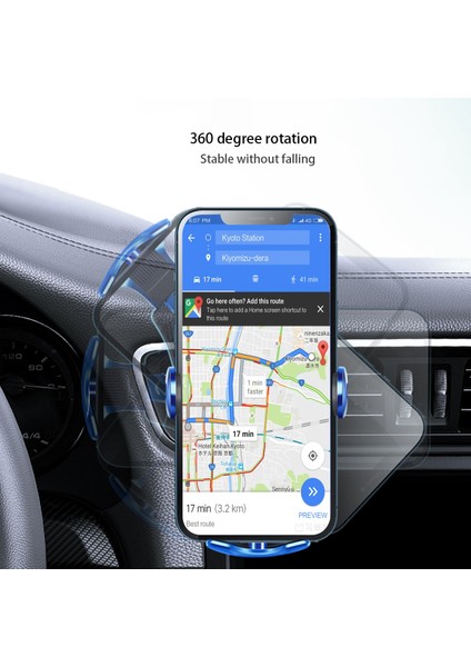 Araba Hava Çıkış Indüksiyon Yerçekimi Telefon Kablosuz Şarj Tutucu (Siyah) (Yurt Dışından) fırsatları