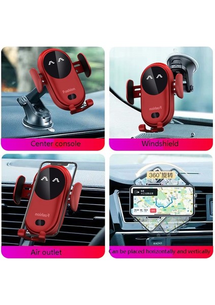 Araba Tutucu Cep Telefonu Kablosuz Şarj Cihazı Mavi (Vantuz Braketi Ile) (Yurt Dışından) fiyatları