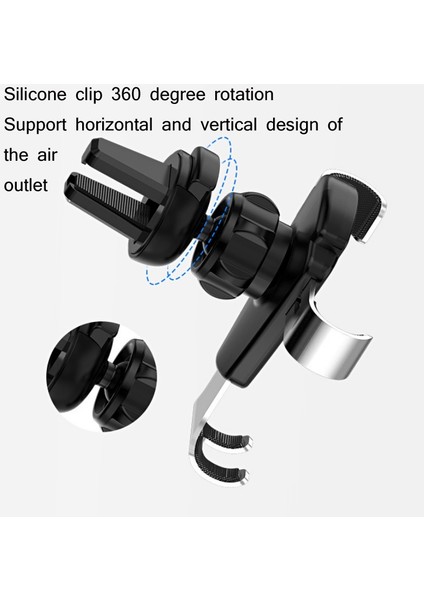 Çok Fonksiyonlu Cep Telefonu Tutucu ile Araba Hava Çıkışı Araba Navigasyon Destek Çerçevesi (Uzay Gümüş) (Yurt Dışından) modelleri