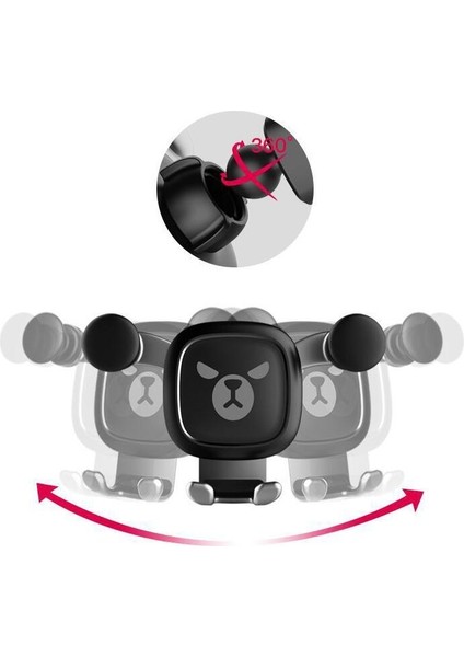 Büyük Gözler Desen Yerçekimi Karikatür Hava Havalandırma Araba Montaj Telefon Tutucu (Gümüş) (Yurt Dışından) modelleri