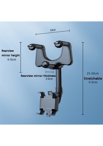 ZJ099 360 Derece Dönen Araba Dikiz Aynası Telefon Tutucu (Klasik Siyah) (Yurt Dışından) modelleri