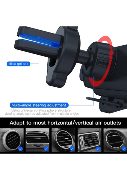 Araba Klima Hava Çıkış Cep Telefonu Tutucu (Kırmızı Yükseltme Metal) (Yurt Dışından) modelleri