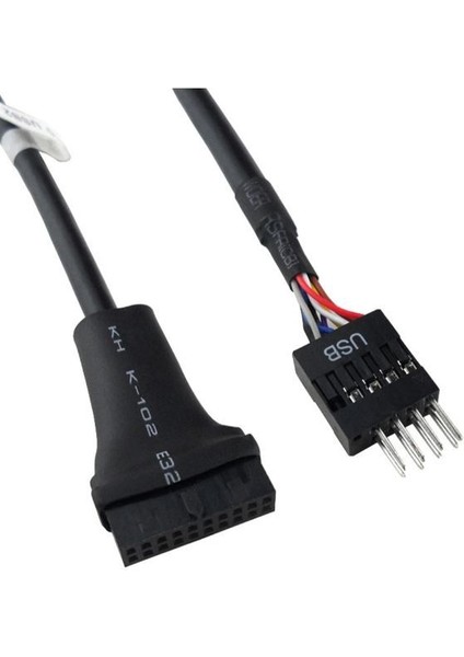 Anakartı 19 Pin Dişi Başlık 9 Pin Erkek Port Kablosu Dönüştürücü 20PIN USB 3.0 Konektörü 9pin Adaptörü