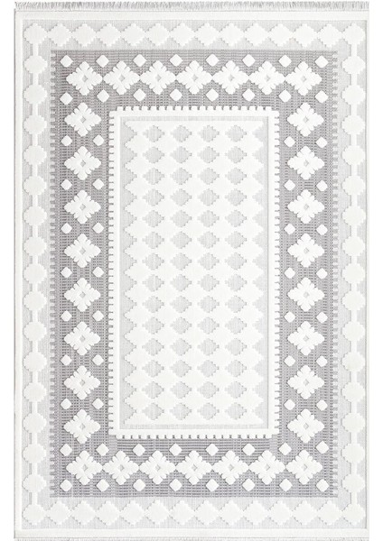 Ipek Mekik Halı Almond Füme Bej Retro Figürlü Kilim