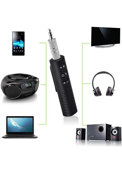 Bluetooth 3.5mm Aux Kablosuz Araç Kiti Dahili Mikrofonlu Müzik Alıcısı Oto/teyp Sistemi