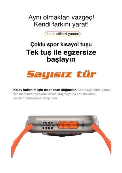 Ignazio Akıllı Saat Watch 8 Ultra Akıllı Saat Dt8 Ultra 49MM / Vidalı / Çift Kayış / Birinci Sınıf