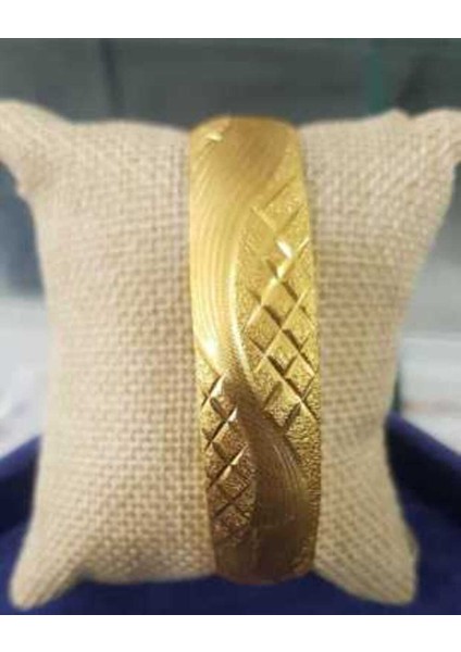 24 Ayar Altın Kaplama 15 mm Sonsuzluk Bilezik