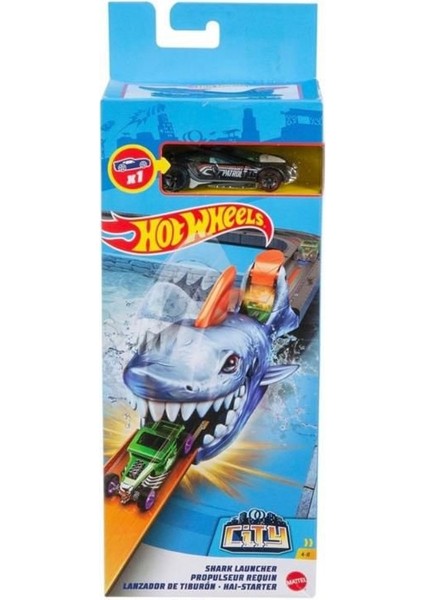 Hotwheels Vahşi Fırlatıcı Seti Oyuncak Köpek Balığı GVF43