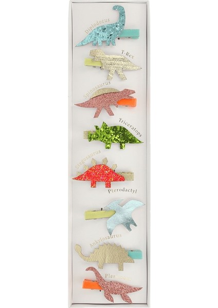 - Dino Hair Clips - Dinozor Tokalar - 8'li