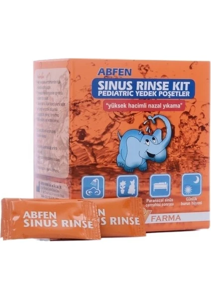 Abfen Sinus Rinse Kit Pediatric Yedek Poşetler Yüksek Hacimli Nazal Yıkama 50’li