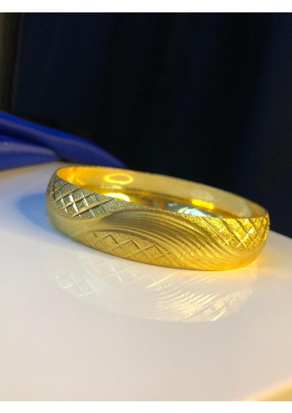 24 Ayar Altın Kaplama 15 mm Sonsuzluk Bilezik fırsatları