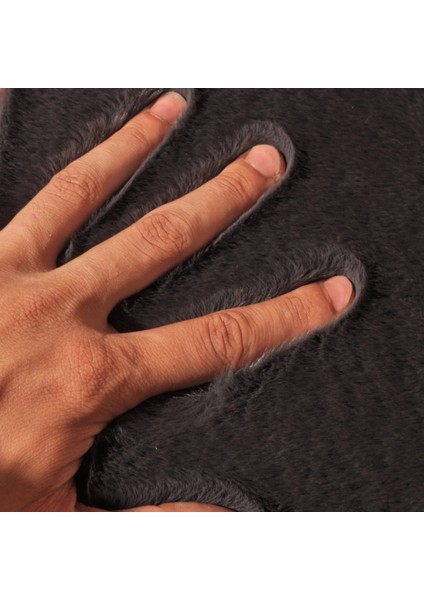 Rex Tavşanı Dekoratif Post Peluş Halı Antrasit (Tüy Yüksekliği 22 Mm) modelleri