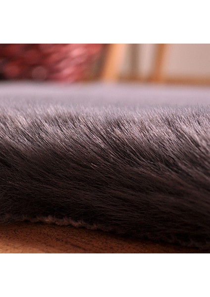 Rex Tavşanı Dekoratif Post Peluş Halı Antrasit (Tüy Yüksekliği 22 Mm) indirimleri