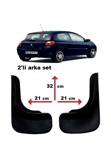Renault Clio 2'li Set Oto Paçalık Çamurluk Tozluk