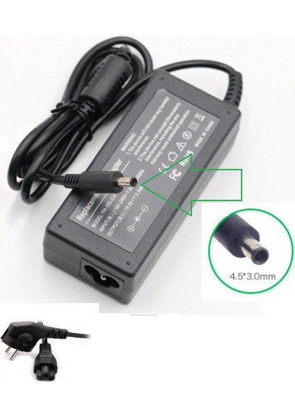 Dell Uyumlu Muadil Ürün Ithalatçı Firma Garantili 19.5V 2.31A Uyumlu 3.33A Laptop Şarj Adaptörü Dell Inspiron XPS13 9360 9350 9343 9365 XPS12 LA5000 M140 VOSTRO5370 13 4.5*3.0mm Mini Iğneli Uç indirimleri