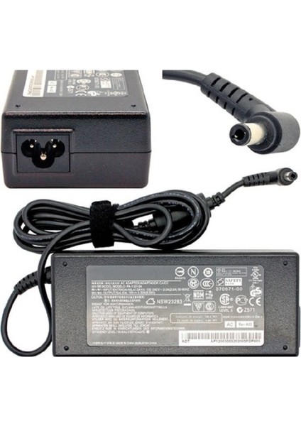 Monster Abra A5 V15.2.1 ile Uyumlu Muadil Ürün 2 Yıl Ithalatçı Firma Garantili Laptop Notebook Şarj Şarz Adaptör Şarj Aleti Cihazı 19V 6.32A - 5.5mm 2.5mm modelleri