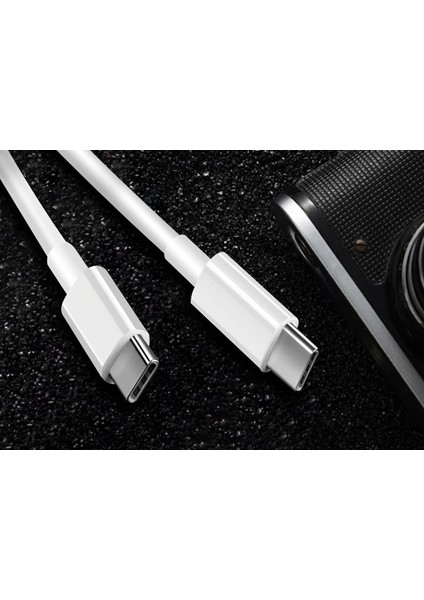 Type-C To Type-C Kablosu Xiaomi Redmi Realme Samsung Uyumlu MacBook Pro iPad Pro Tipi C Şarj Kablosu