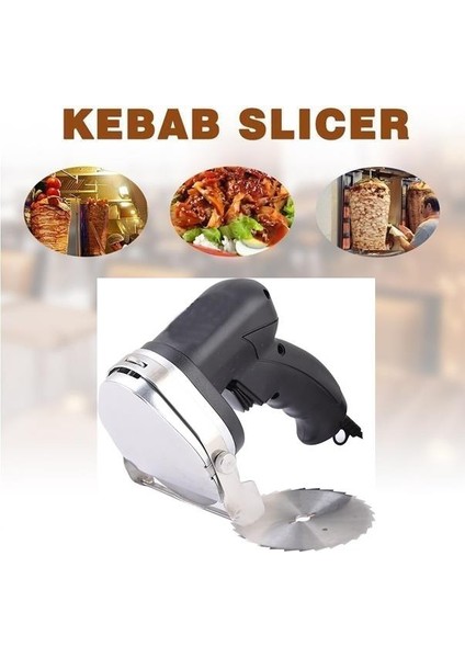 Döner Kesme Makinası Elektirikli+Yedek Tavuk Döner Kesme Bıçağı+Yedek Kayış+Bileme Taşı-Rdc