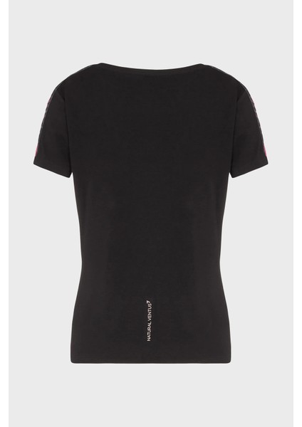 Logolu Slim Fit Bisiklet Yaka T Shirt Bayan T Shirt 3RTT02 Tjkuz 1200 fırsatları