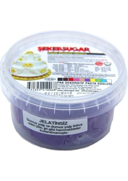 Şeker Hamuru 200 gr Mor