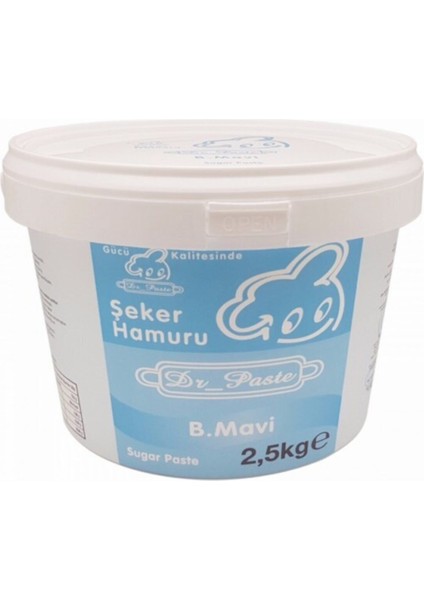 Dr. Paste Şeker Hamuru 2,5 kg Bebe Mavi