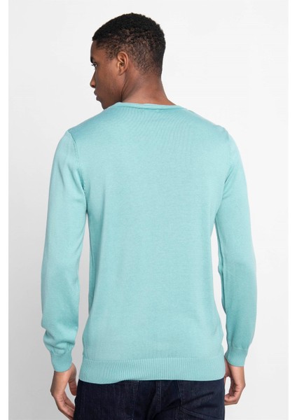 Slim Fit Dar Kesim Bisiklet Yaka Erkek Kazak - Tudors fırsatları