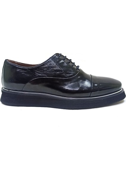 Lucıano Bellini Siyah Rugan Deri Erkek Casual Ayakkabı