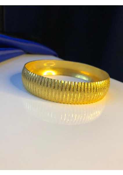 24 Ayar Altın Kaplama 15 Mm Lazer Kesmesi Bilezik * Düğün • Nişan • Söz Takı Bileziği fırsatları