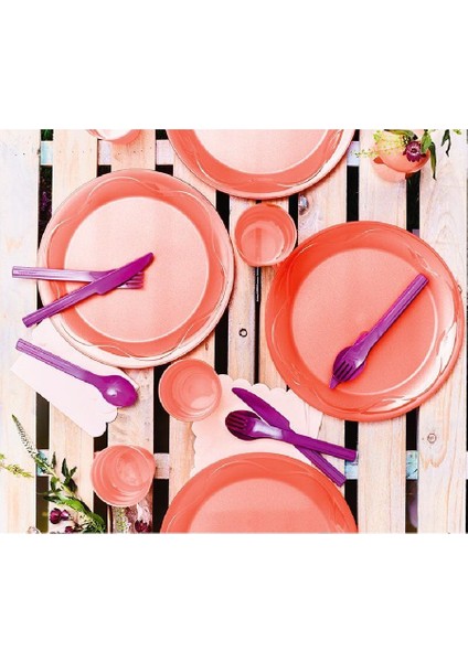 Piknik Tabakları 28 cm Turuncu Servis Tabağı fırsatları