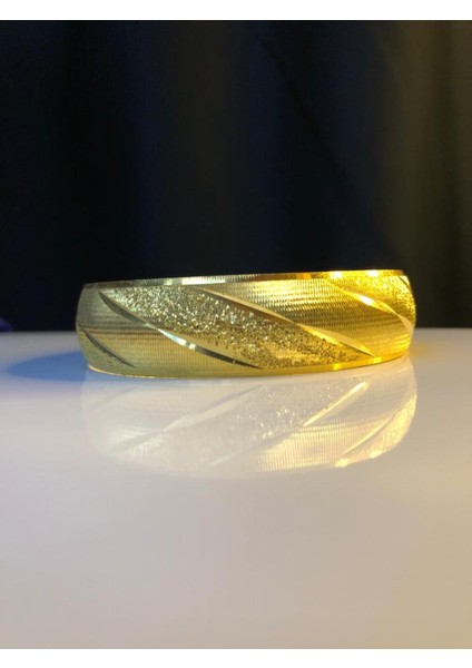 24 Ayar Altın Kaplama 15 Mm Line Bilezik * Düğün • Nişan • Söz Takı Bileziği