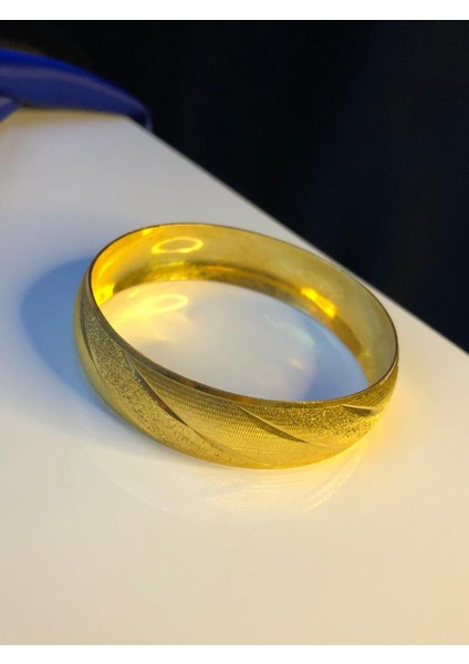 24 Ayar Altın Kaplama 15 Mm Line Bilezik * Düğün • Nişan • Söz Takı Bileziği fiyatları