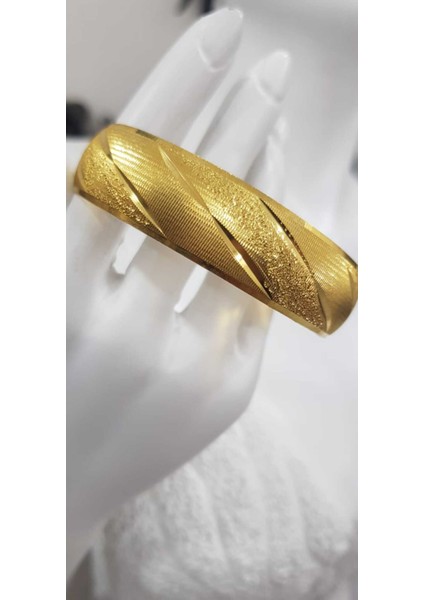 24 Ayar Altın Kaplama 15 Mm Line Bilezik * Düğün • Nişan • Söz Takı Bileziği fırsatları