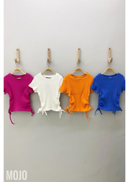 Mojo Kız Çocuk Yandan Bağlamalı Kaşkorse Kısa Kollu Body 3713 Mavi fiyatları