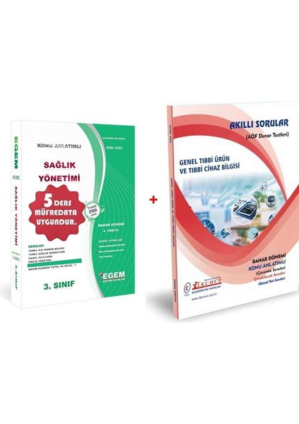 AÖF Açık Öğretim Sağlık Yönetimi 3. Sınıf 6 Dönem (Bahar) Konu Anlatımlı Soru Bankası
